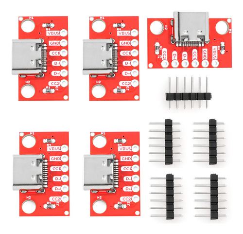 Paquete De 5 Juegos De Placas De Conexión Usb Tipo C: Audio