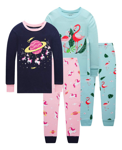 Dolphin&fish Pijamas Suaves Para Ninos Y Ninas, 100% Algodon