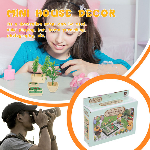 1 Juego De Minidecoración De Casa Para Niños, Casa De Juegos