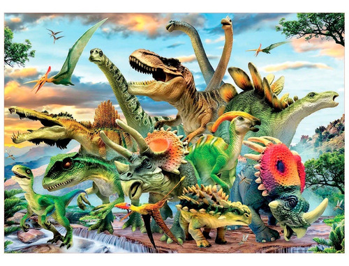 Imagen 2 de 5 de Puzzle Rompecabeza 500 Piezas Dinosaurios Educa 17961