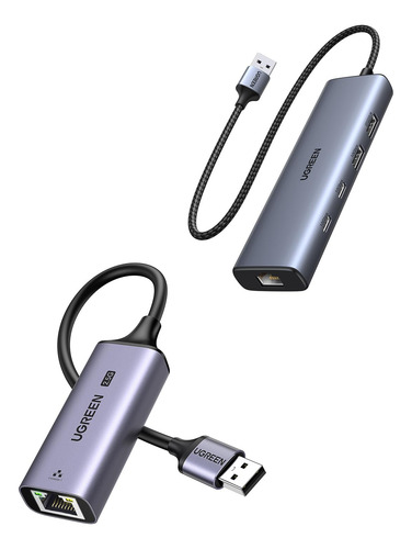 Ugreen Adaptador De Usb A Ethernet De 2.5gb Conjunto Con Hub