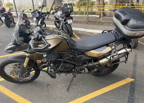 F800 Gs , Marrom , 2013 Com Baús Lateral E Baú Traseiro