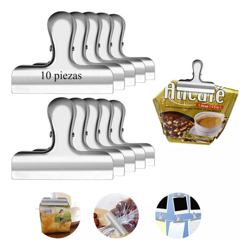 Qy Juego De 10 Clips Para Sellar Bolsas De Cocina