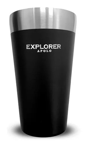 Vaso Térmico Explorer Acero Inoxidable 473 Ml Color Negro V-473 Black