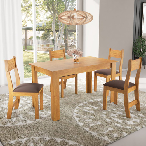 Conjunto Para Mesa De Jantar Com 4 Cadeiras Cloe Viero Bf