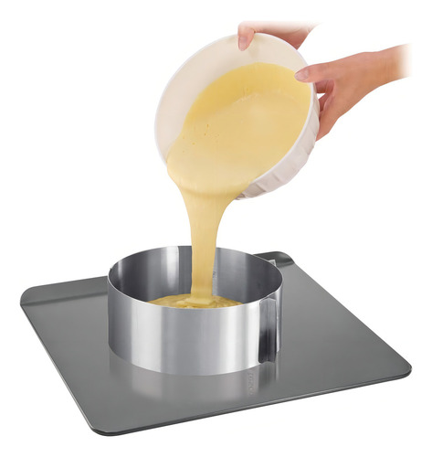 Molde Aro Acero Inoxidable Acermel 16cm Color Plateado
