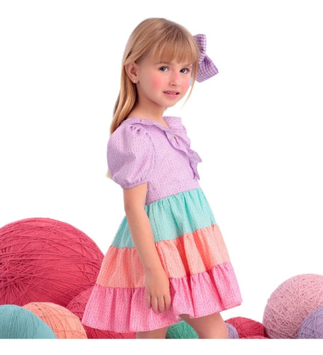 Vestido Infantil Mon Sucré Crochet Lovers 22336 B.e.