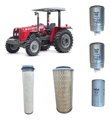Kit Filtros Trator Massey Ferguson 250