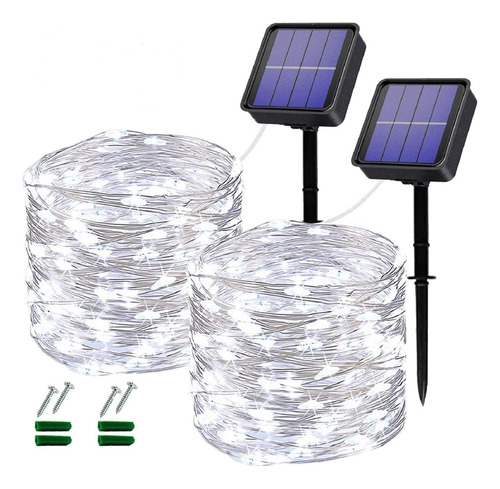 Guirnalda De Luces Solares Exteriores 240 Led Impermeables,