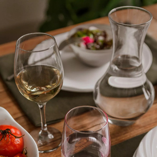 Set 4 Piezas Copas Vino Tinto Copón Vidrio 12 Oz 350 Ml
