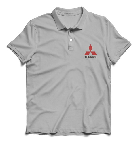 Remera Polo Masculina Hombre Regalo Bordada Logo Mitsubishi