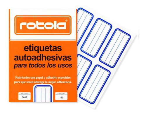 Etiquetas Rotola A5 Borde Azul Caja X180 Serviciopapelero