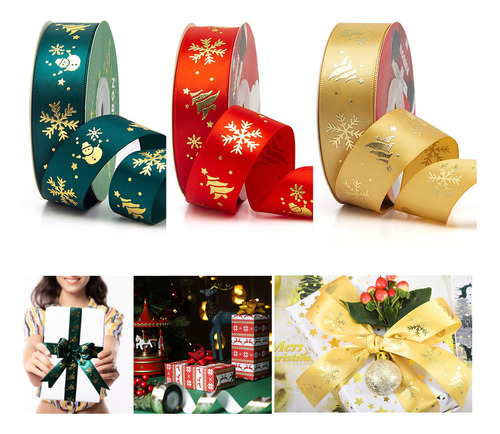 / Cinta De Embalaje De Regalo Navidad De 22 M De Longitud