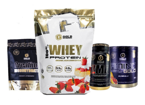 Whey Protein + Creatina + Amino Gold + Zma Gold Nutrition P