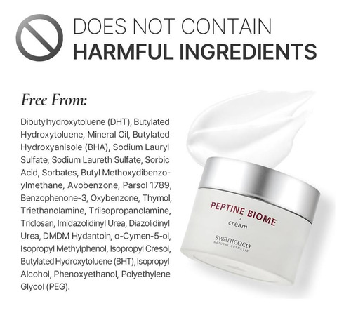 Swanicoco Ultra Peptine: Creme Biome, Hidratação Profunda
