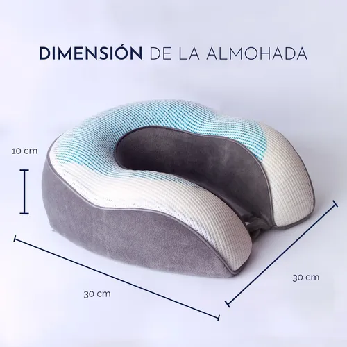 Almohada de cuello para viaje Plus para cuello apoyo cuello, suave espuma  de memoria cojín para avión, coche y tren ligero & Portable forma de U  cojín