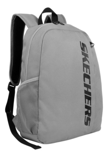 Mochila Escolar Skechers Sb1099 Juvenil Con Porta Laptop Color Gris claro Diseño de la tela Gris