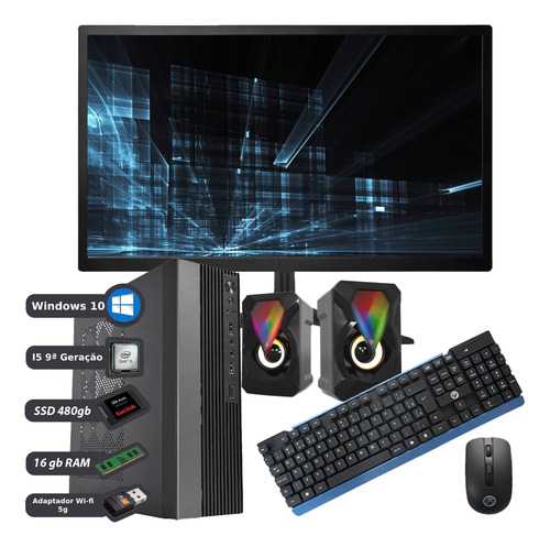 Cpu Mini Monitor 19 Intel Core I5 9a Ger 16gb Ssd480gb Win10