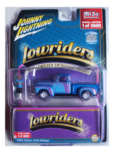 Johnny Lightning Lowriders 1950 Chevy 3100 Pickup Con Figura