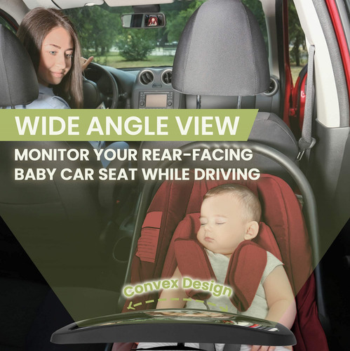 Espejo Grande Inastillable Para Coche De Bebé, Espejo De Seg