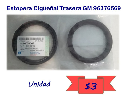 Estopera Cigüeñal Trasera Gm 96376569 Corsa Meriva Montana