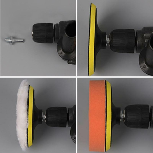 Imagen 4 de 7 de 5 Discos Pomos Polichar 8cm Brillar Carro Taladro Polichador