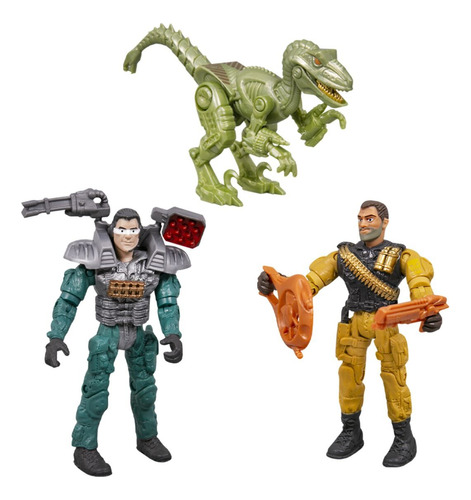 The Corps Set X2 Muñecos Articulados + Dino Robot No Gijoe