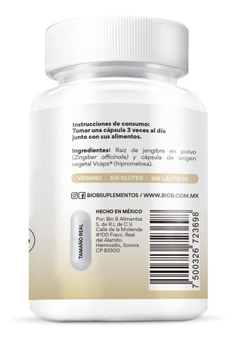 Bio B 3 Pack De 60 Cápsulas Jengibre