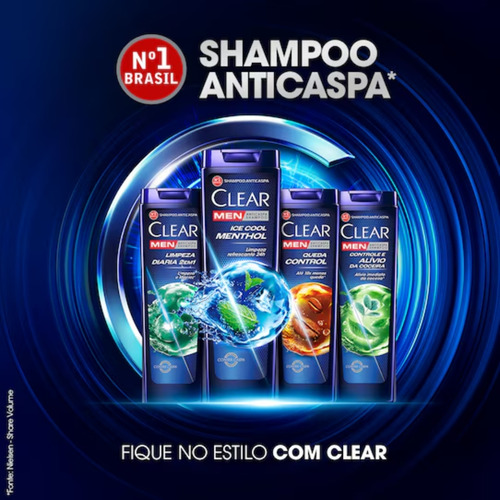 Shampoo Anticaspa Sports Limpeza Profunda 200ml Clear Men
