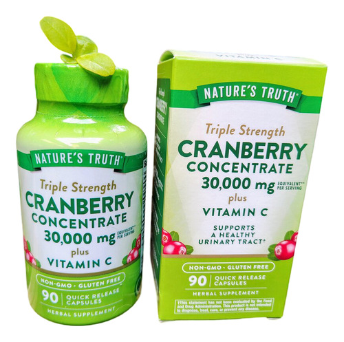 Cranberry Concentrado 30,000mg + Vitamina C ( 90 Cap ) Cranberry