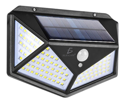 Luz Led Exteriores Recargable Energia Solar Sensor Color Negro 5v