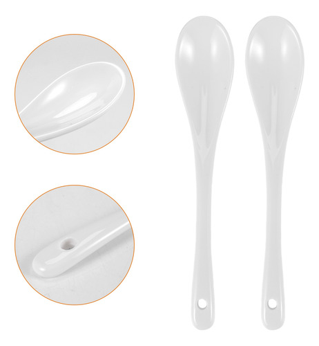 Cucharas Para Huevos De Porcelana Blanca, Cucharas De Cerámi