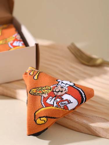Calcetines Pizza Con Caja Calcetas Pizza Regalo Creativo