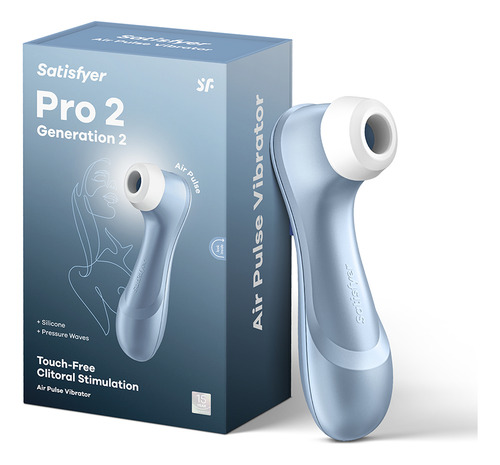 Dildo Satisfyer Pro 2 Air-pulse A Prueba De Agua Color Azul