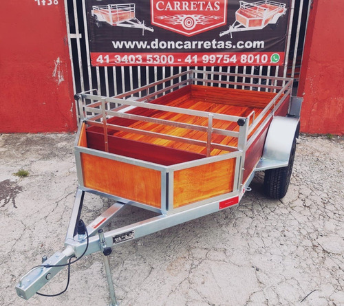 Carretinha Reboque Nova Galvanizada Fazendinha Carga