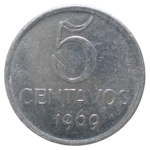 Brasil 5 Centavos 1969 O3y#1