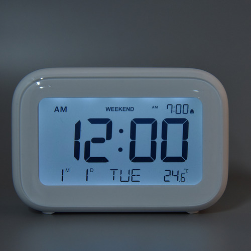 Reloj Digital Mini Alarma Pantalla Lcd Función Snooze 12h 24