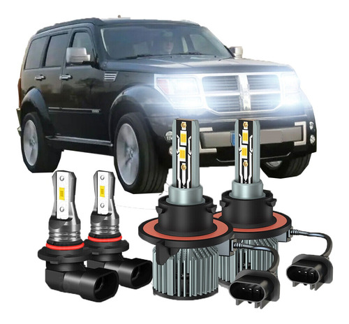 Para Dodge Nitro 2007-2012 4x 6000k Bombillas Led Para Faros