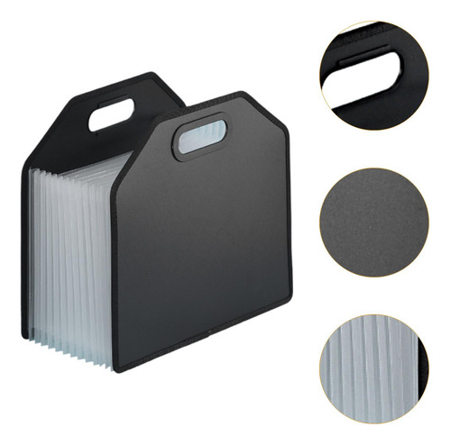 Carpeta De Archivos Expandible, Bolsa De Archivo De Negro