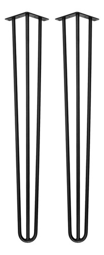 Pés De Ferro Triplo Para Mesa Kit Com 3 Hairpin Legs 45cm