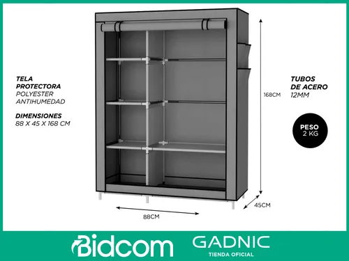 Perchero Organizador De Ropa Portatil Gadnic Antihumedad Cuotas
