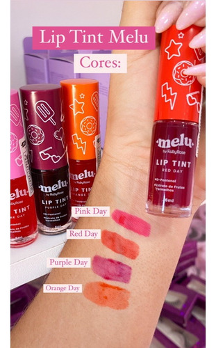 Melu By Ruby Rose Lip Tint Longa Duração Tom Orange Day Orange Day