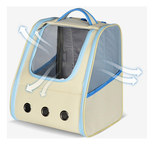 C-w Ventilar Pet Carrier Mochila Bolsa De Viaje Beige