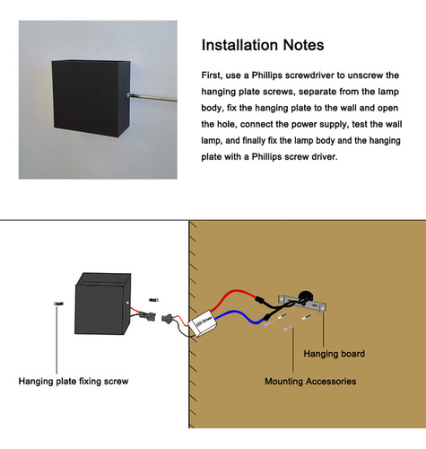 Arandela De Parede Led 6w Modern Cube Lâmpada Para Corredor