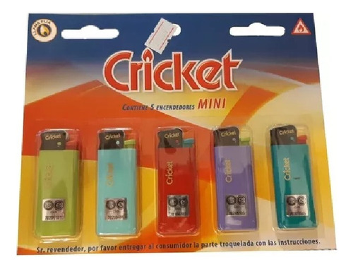 Encendedor Cricket Mini Pack X 10 -rey