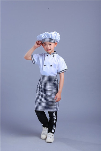 Playera De Cocinero Para Niños, Uniforme De Chef, Gorra De