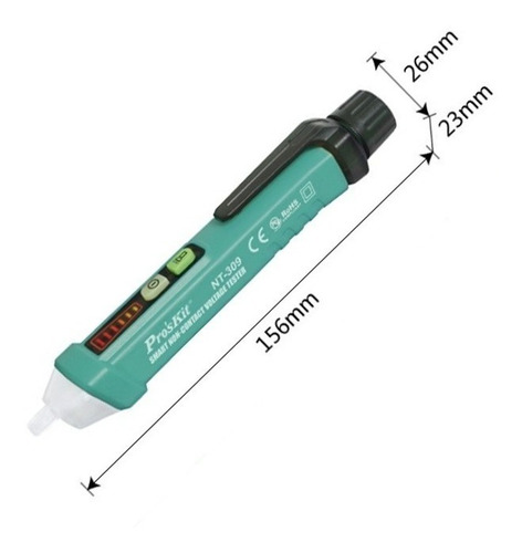 Imagen 4 de 5 de Buscapolo Inductivo Proskit Nt-309 12v A 1000v Ac Con Luz Led Profesional Electricidad Corriente Alternada
