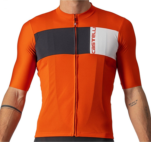 Camisa Ciclismo Castelli Men - Prologo 7 - Light Black -