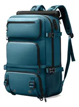 Comprar Mochila 3 En 1 Hombre Mujer Usb Impermeable Viaje Laptop Color Azul Petróleo Diseño De La Tela Liso