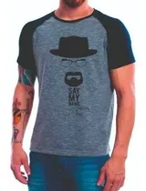 Comprar Camiseta Breaking Bad Say My Name Raglan Curta Cinza